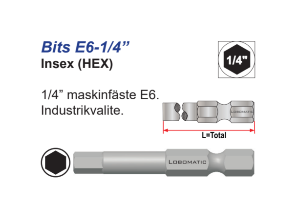 Bits Unbrako 5X70mm