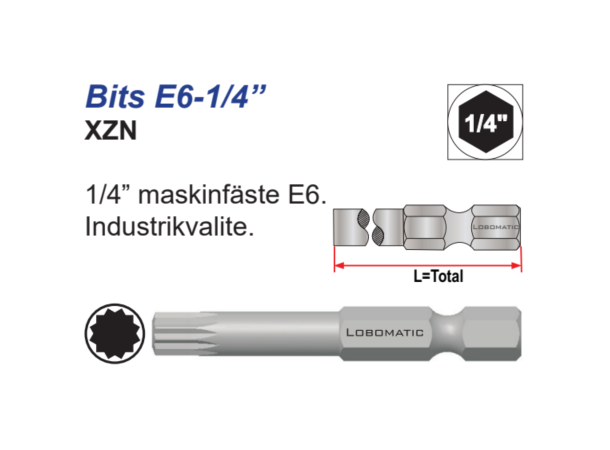 Bits Xzn M6X75mm