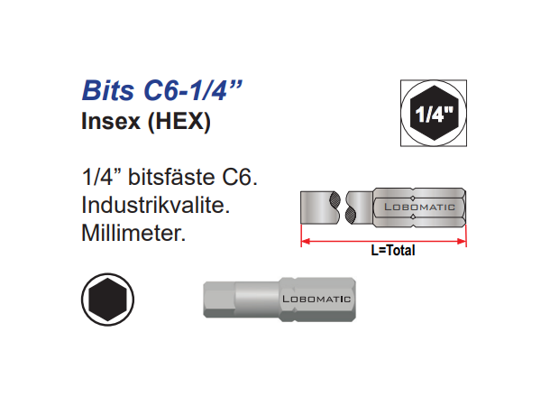 Bits Unbrako 5X25mm